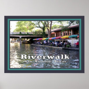 Riverwalk, San Antonio,Texas Poster