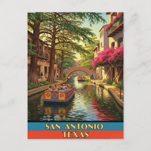 Riverwalk San Antonio Texas Travel Postcard