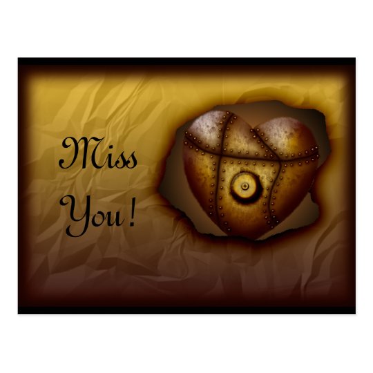 Riveted Heart, customiseable postcard
