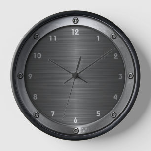 Riveted Metal Wall Clock