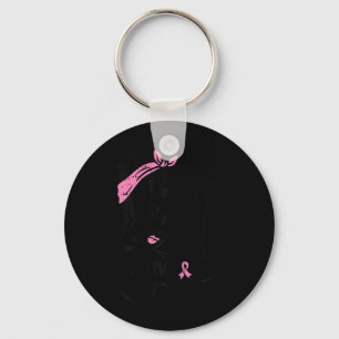 Riveter Breast Cancer Survivor Ribbon Awareness Wo Key Ring