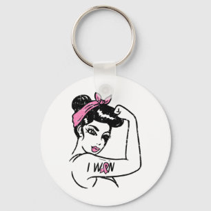 Riveter I Won Awareness Breast Cancer Survivor Wom Key Ring