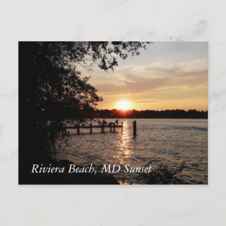 Riviera Beach, MD Sunset - POSTCARD