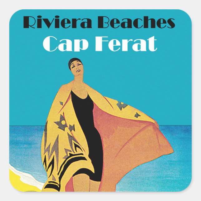 Riviera Beaches ~ Cap Ferat Square Sticker (Front)