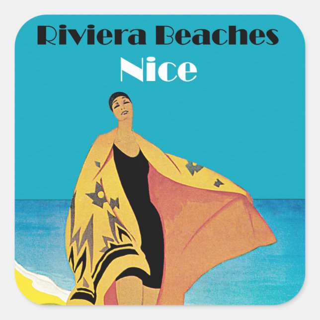 Riviera Beaches ~ Nice Square Sticker (Front)