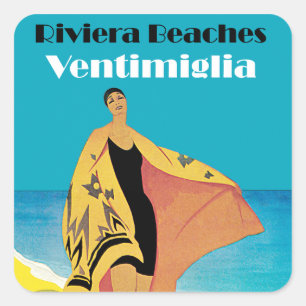 Riviera Beaches ~ Ventimiglia Square Sticker