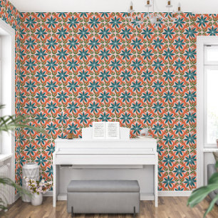 Riviera Blossom Rhythm Mid-Century Floral Wallpaper
