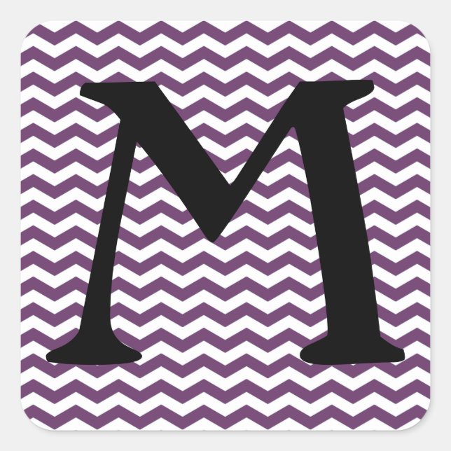 Riviera Lavender Wave Chevron Square Sticker (Front)