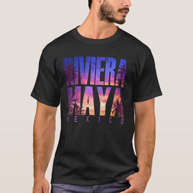 Riviera Maya Beach Summer Vacation Matching Family T-Shirt (Front)