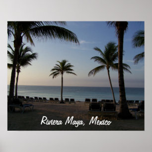 Riviera Maya Cancun Mexico Beach Vacation Poster