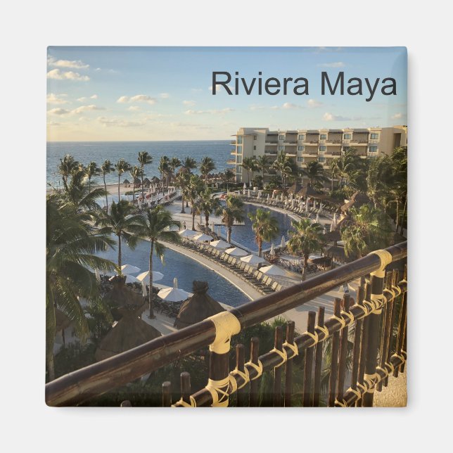 Riviera Maya Cancun Mexico - Square Magnet (Front)