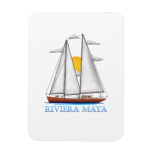 Riviera Maya Coastal Nautical Sailing Sailor Magnet