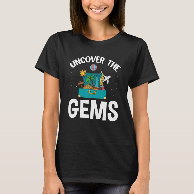 Riviera Maya Explorer Uncover The Gems summer vaca T-Shirt (Front)