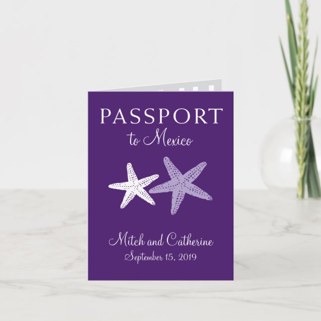 Riviera Maya Mexico | Passport Invitation (Front)