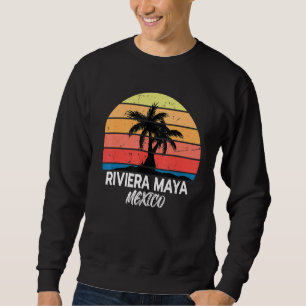 Riviera Maya Mexico Vintage Retro Love Fishing Sur Sweatshirt
