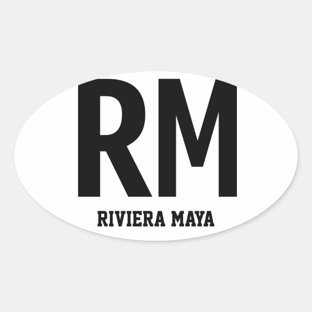 Riviera Maya Oval Bumper Sticker (Front)