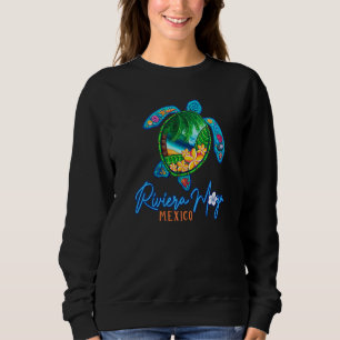 Riviera Maya Sea Turtle Mexico Vacation Family Tri Sweatshirt