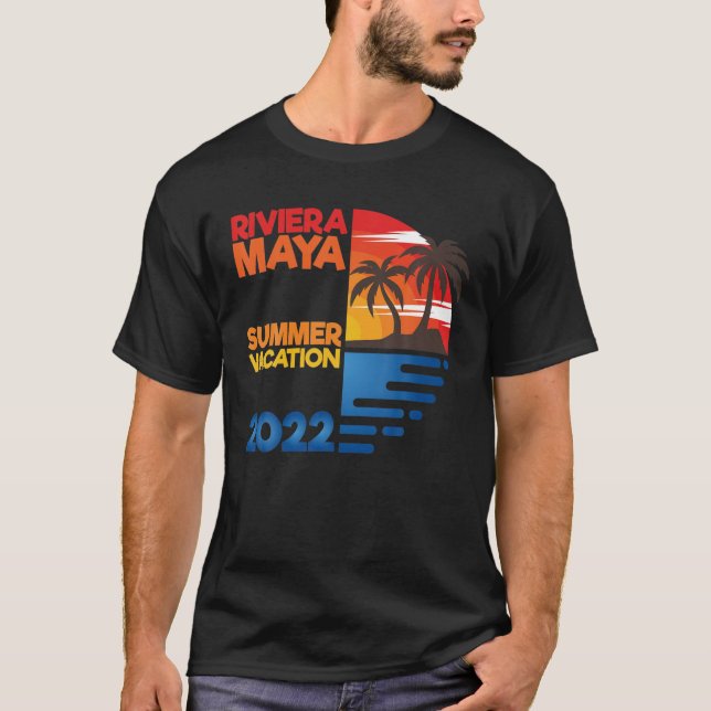 Riviera Maya Summer Vacation 2022 Matchig Group De T-Shirt (Front)