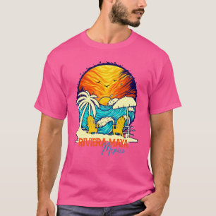 Riviera Maya Sunset Mexico Vacation Couples Family T-Shirt