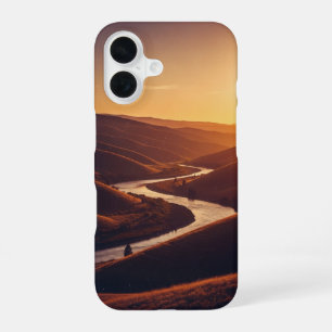 Rivière Vintage au Coucher du Soleil iPhone 16 Case