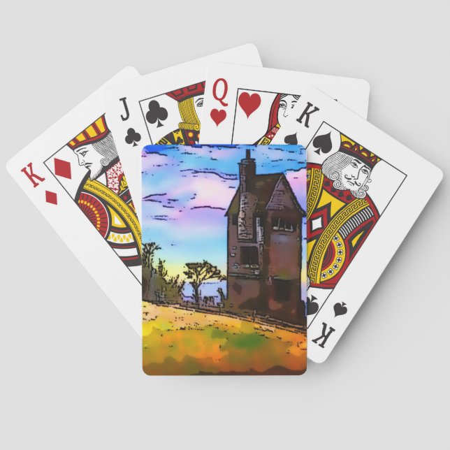 Rivington Pigeon Tower Leverhulmes Garden Horwich Playing Cards (Back)