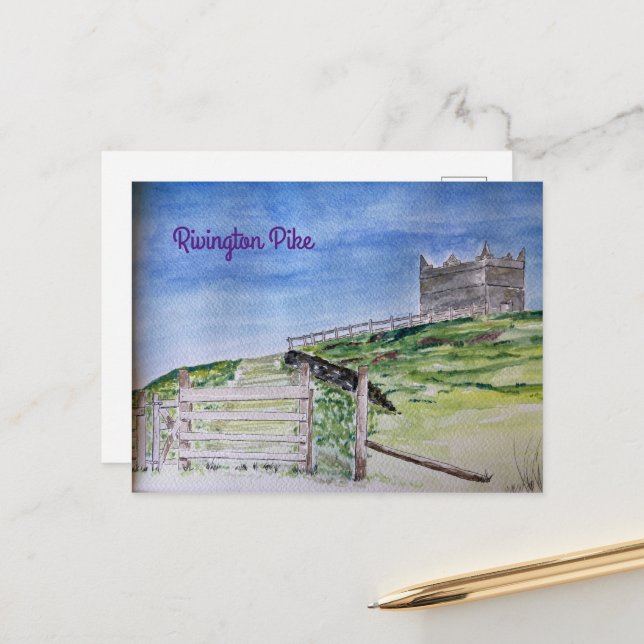Rivington Pike Beacon   Postcard (Front/Back In Situ)