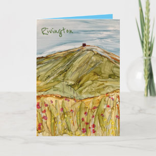 Rivington Pike Horwich impressionist Card