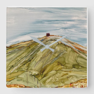 Rivington Pike Horwich impressionist     Square Wall Clock