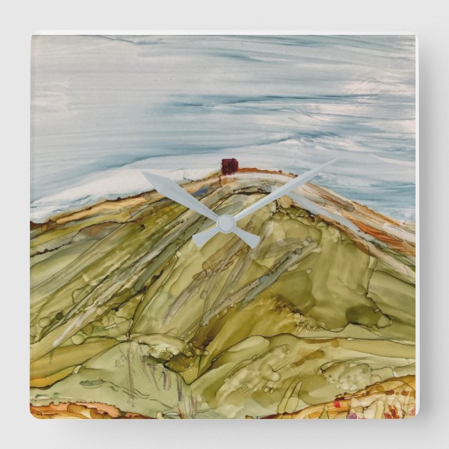 Rivington Pike Horwich impressionist     Square Wall Clock (Front)