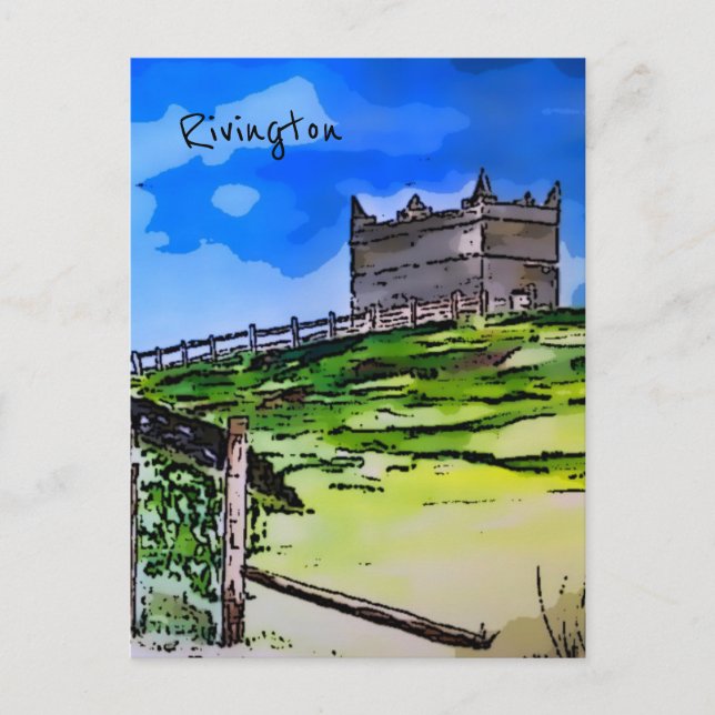 Rivington pike Horwich original art  Postcard (Front)