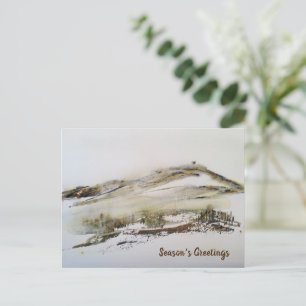 Rivington pike Horwich Watercolour Christmas card