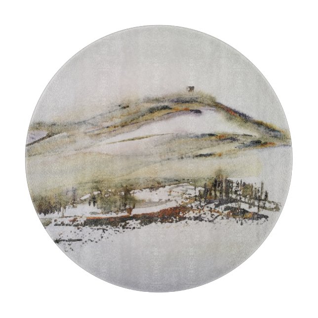 Rivington pike Horwich Watercolour      Cutting Board (Front)