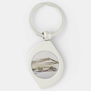 Rivington pike Horwich Watercolour      Key Ring
