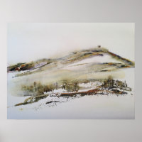Rivington pike Horwich Watercolour