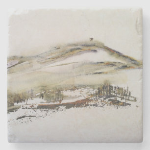 Rivington pike Horwich Watercolour       Stone Coaster