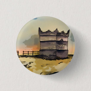 Rivington Pike Lookout Tower 3 Cm Round Badge