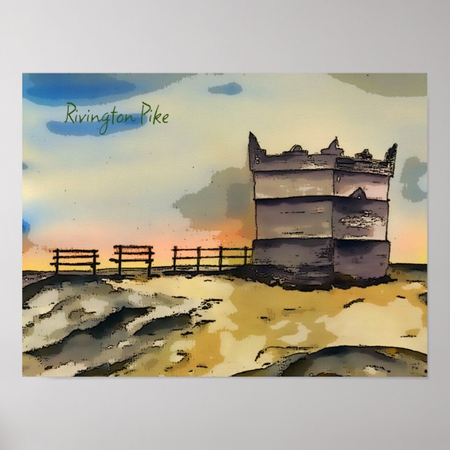 Rivington Pike Lookout Tower Poster (Front)