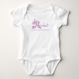 Rivka girls name meaning letter R monogram shirt