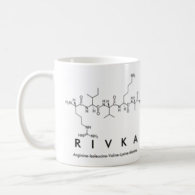 Rivka peptide name mug (Left)