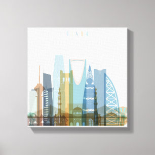 Riyadh, Saudi Arabia City Skyline Canvas Print