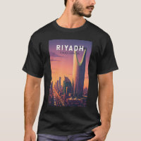 Riyadh Saudi Arabia Illustration Travel Art Retro