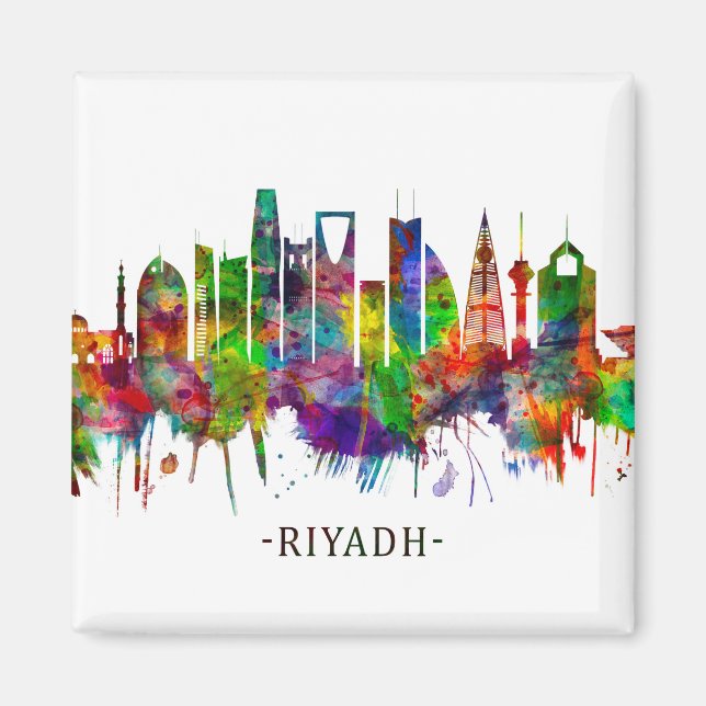Riyadh Saudi Arabia Skyline Magnet (Front)