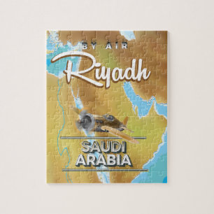 Riyadh Saudi Arabia vintage travel poster Jigsaw Puzzle