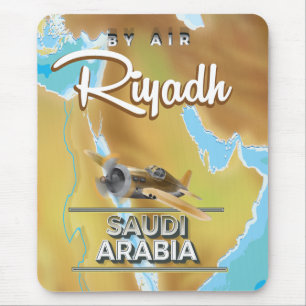 Riyadh Saudi Arabia vintage travel poster Mouse Mat