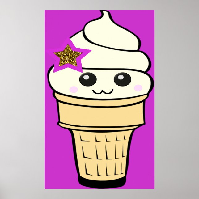 Riyah-Li Designs Kawaii Ice Cream Poster (Front)