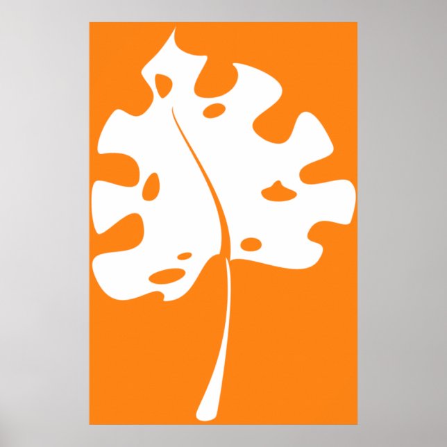 Riyah-Li Designs Orange Leaf Poster (Front)
