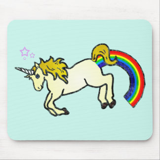 Riyah-Li Designs Rainbow Pooping Unicorn Mouse Mat