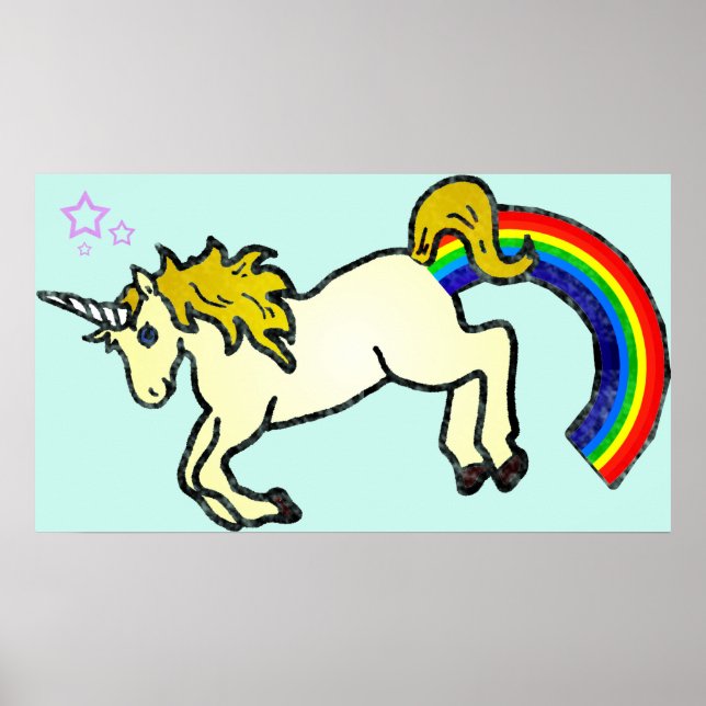 Riyah-Li Designs Rainbow Pooping Unicorn Poster (Front)