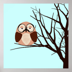 Riyah-Li Designs Winter Owl Poster