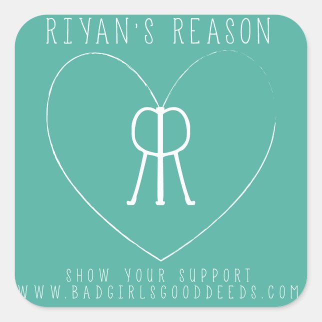 Riyan's Reason Square Sticker (Front)